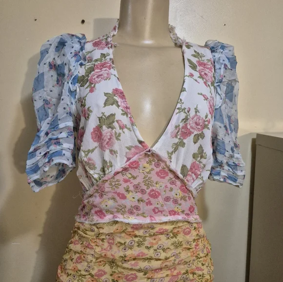 LoveShackFancy Arlo Silk Made In India Mini Dress 6 - Picture 7 of 11